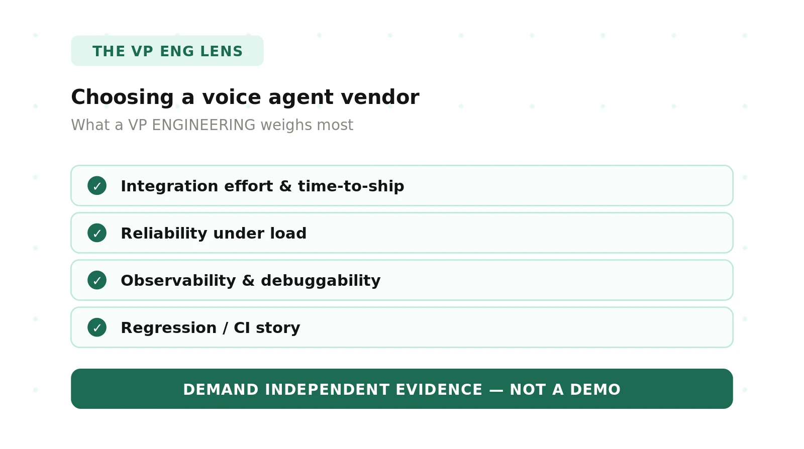 A VP of Engineering's Guide to Choosing a Voice Vendor