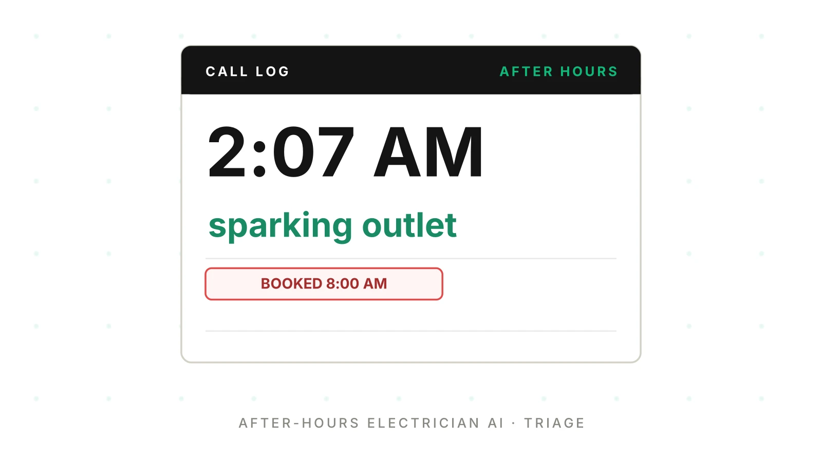 After-Hours Electrician AI: Sparking Calls and Triage