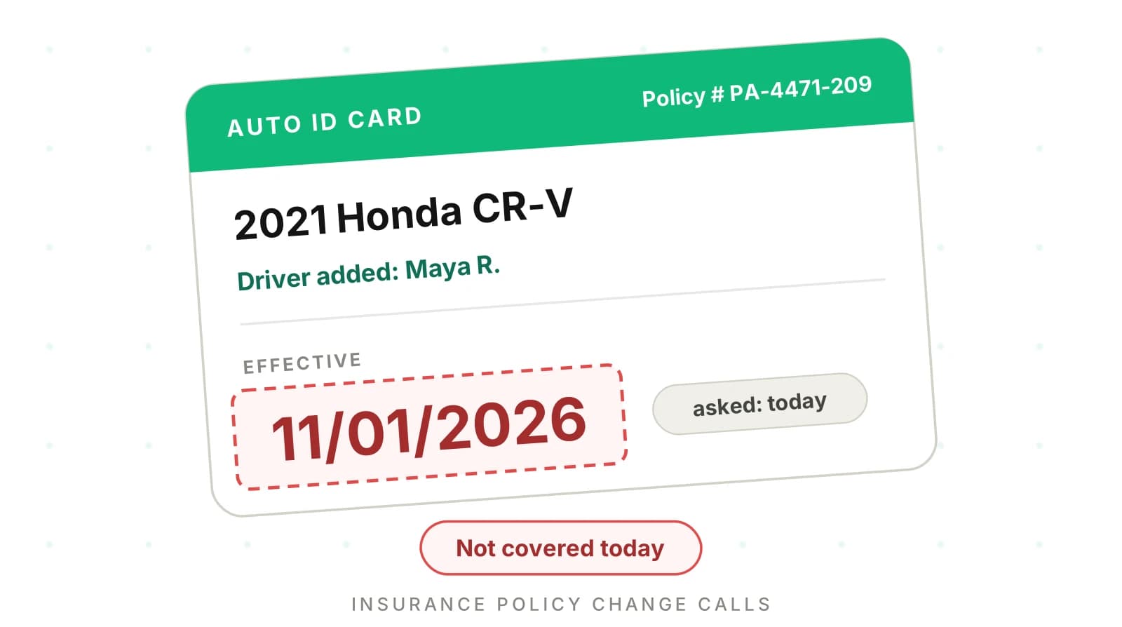 Testing AI Policy Change Calls for Insurance Agencies